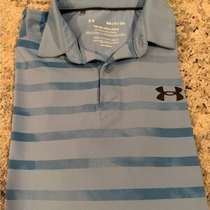 Men’s Under Armour Light Blue and Navy Polo- size small